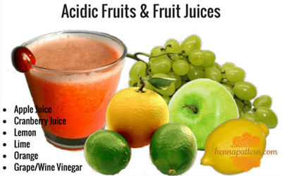 acidic fruit juice