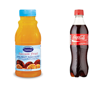 fruit juice and soda
