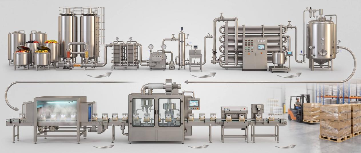 Aseptic filling working process