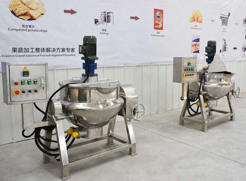 jam cooking kettle in the factory