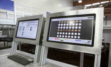 apple sorting machine working