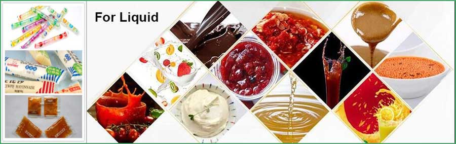 application of liquid filling sealing packing machine