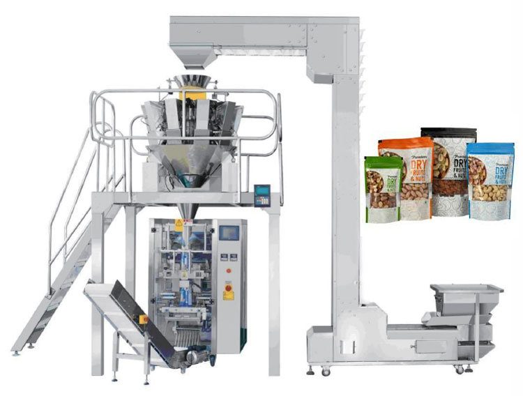 Automatic dry fruit vertical packing machine