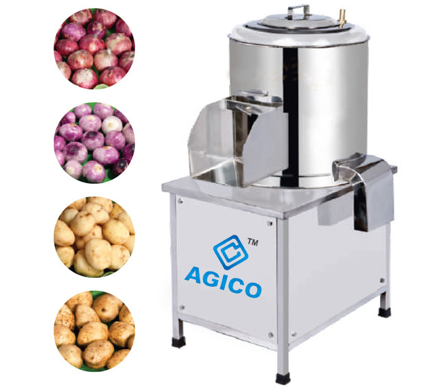 Barrel type onion peeling machine