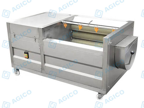 Brush type potato washing peeling machine