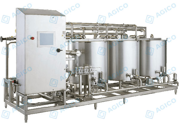 CIP system with three tanks