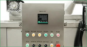 Control panel for electric heating batch fryer