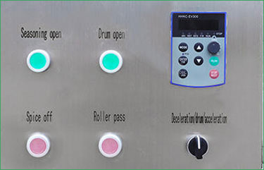 Control panel of drum seasoning machine