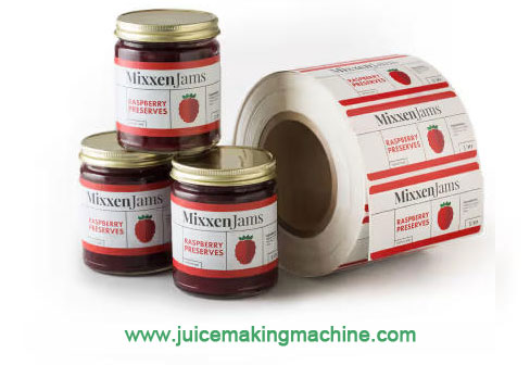 Jam bottle labels