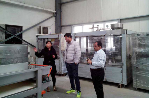 customers visited juice making factory