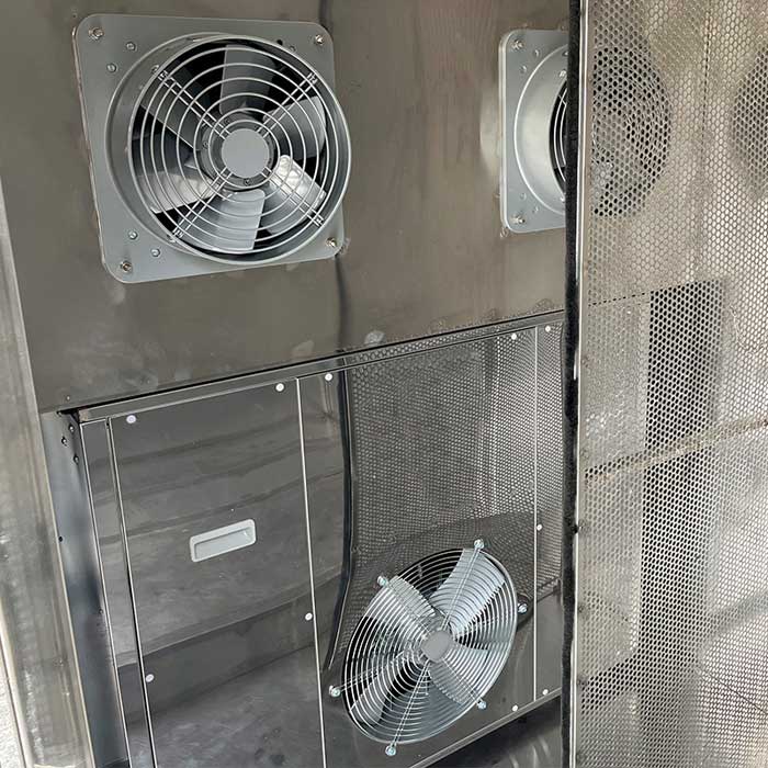 Food dehydrator machine fan
