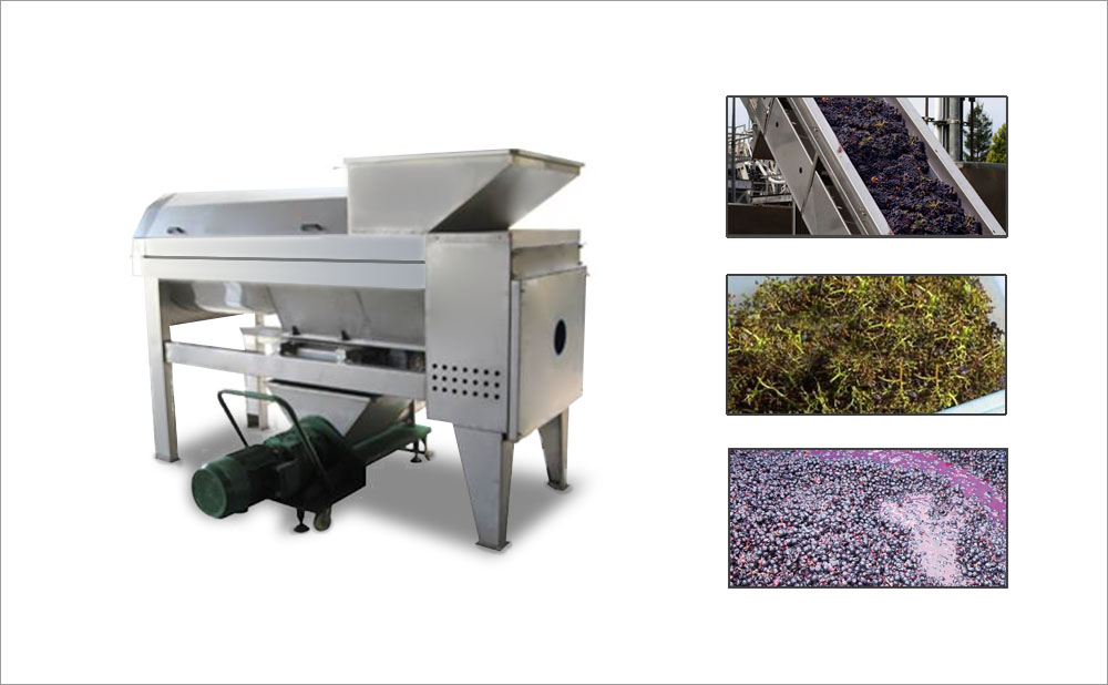 Grape destemmer crusher for grape juice