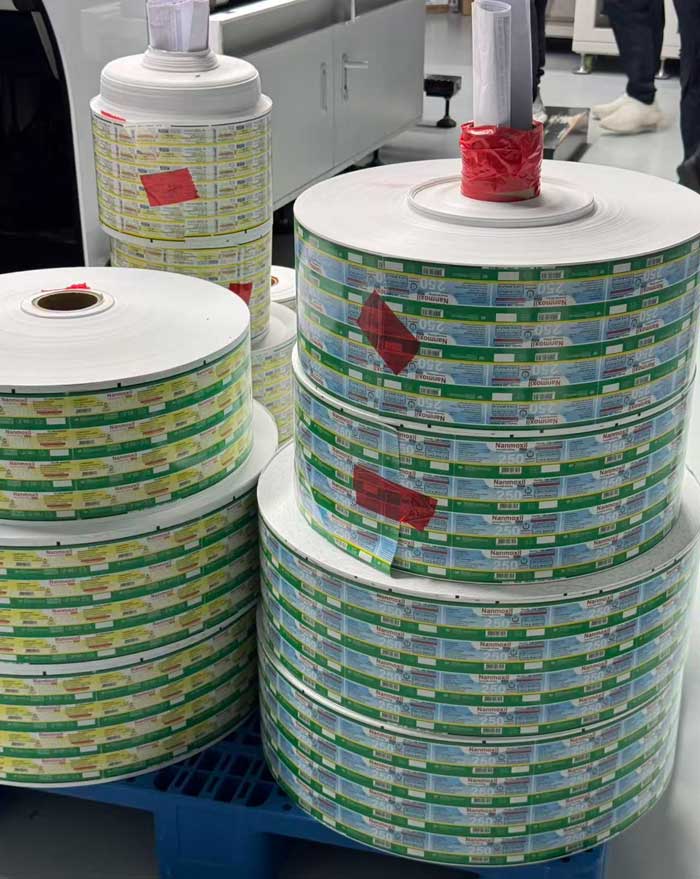 Custom bottle labels produced by AGICO