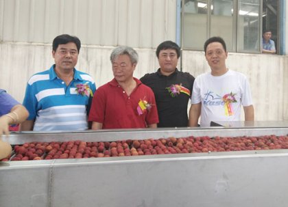 A litchi processing line was sold to Hainan Luqiao Group
