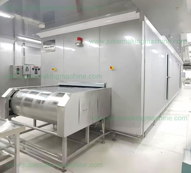 Making liquid nitrogen tunnel freezer