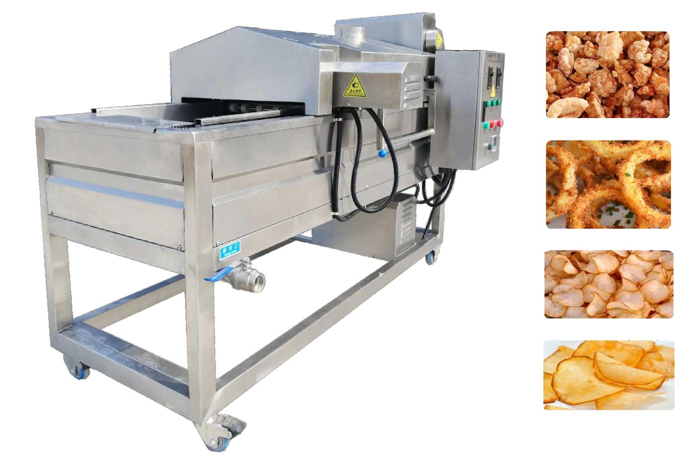 Mini continuous fryer machine