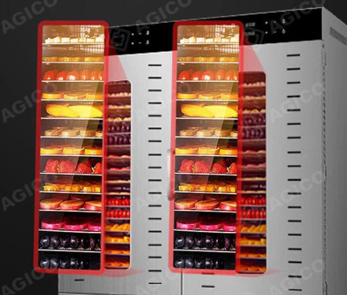 Observe food dehydrator inside situation any time