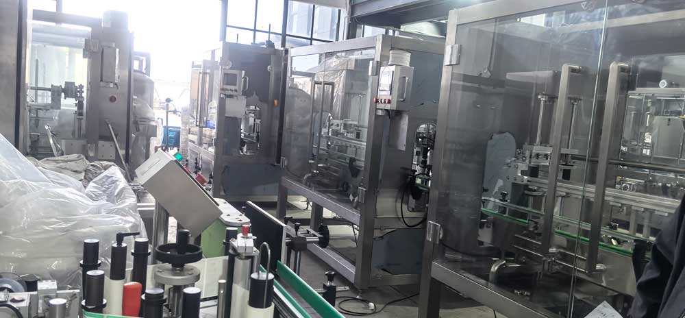 labeling machine in factory