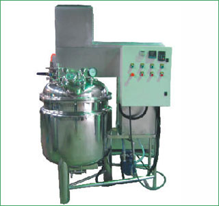 Platform type vacuum emulsifying machine
