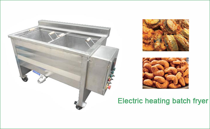 Electric heating batch fryer machine