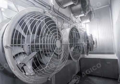 Spiral freezer cooling fan