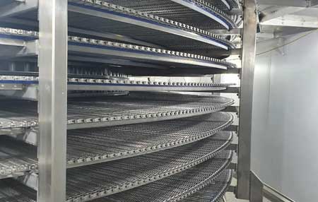 spiral freezer stainless material