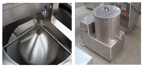 Centrifugal deoiling machine stainless steel details