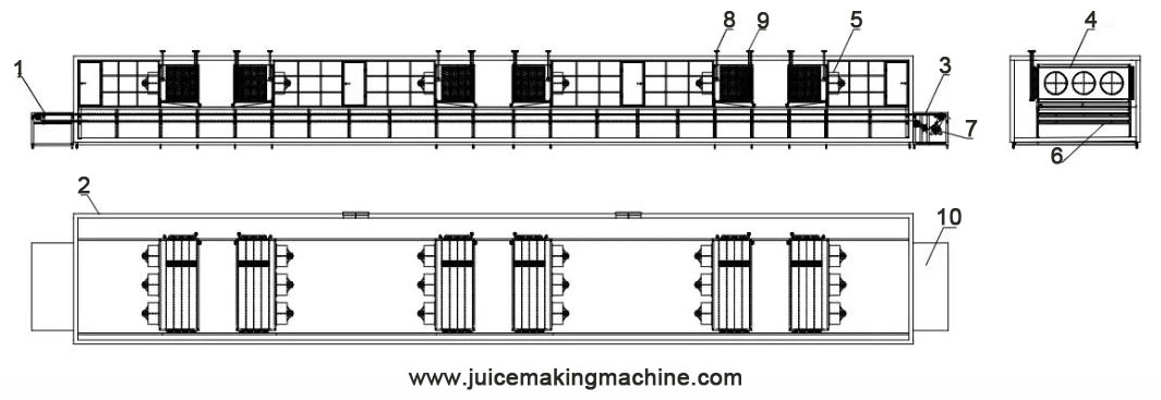 tunnel freezer diagram