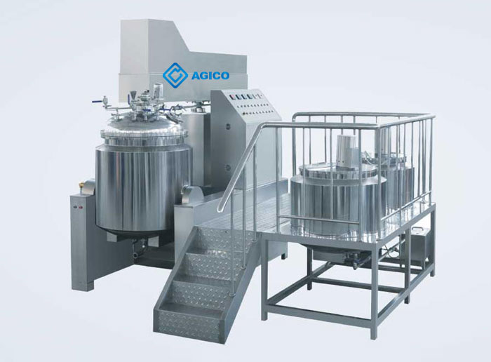 Vacuum emulsifying mixer