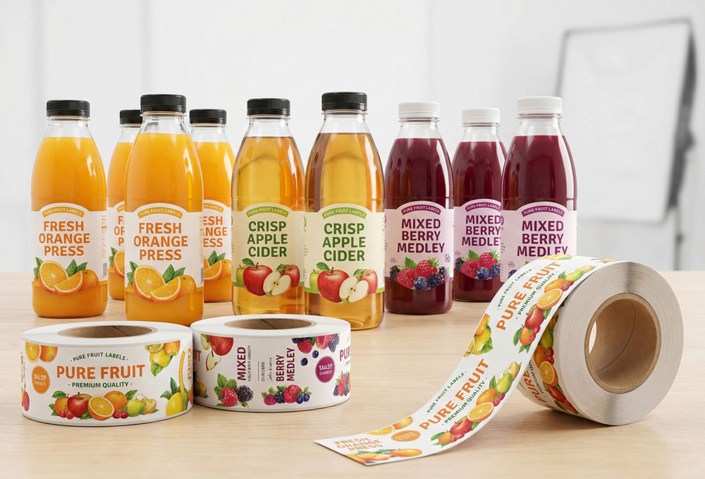 fruit juice bottle labels